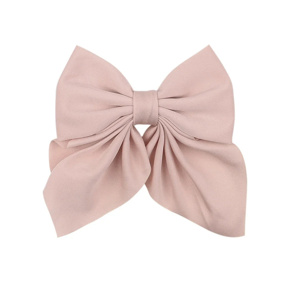 5 Pieces | Mixed Color Ribbon Bow Hair Clip | Elegant | Solid Color Bow | Hair Accessories | Headwear