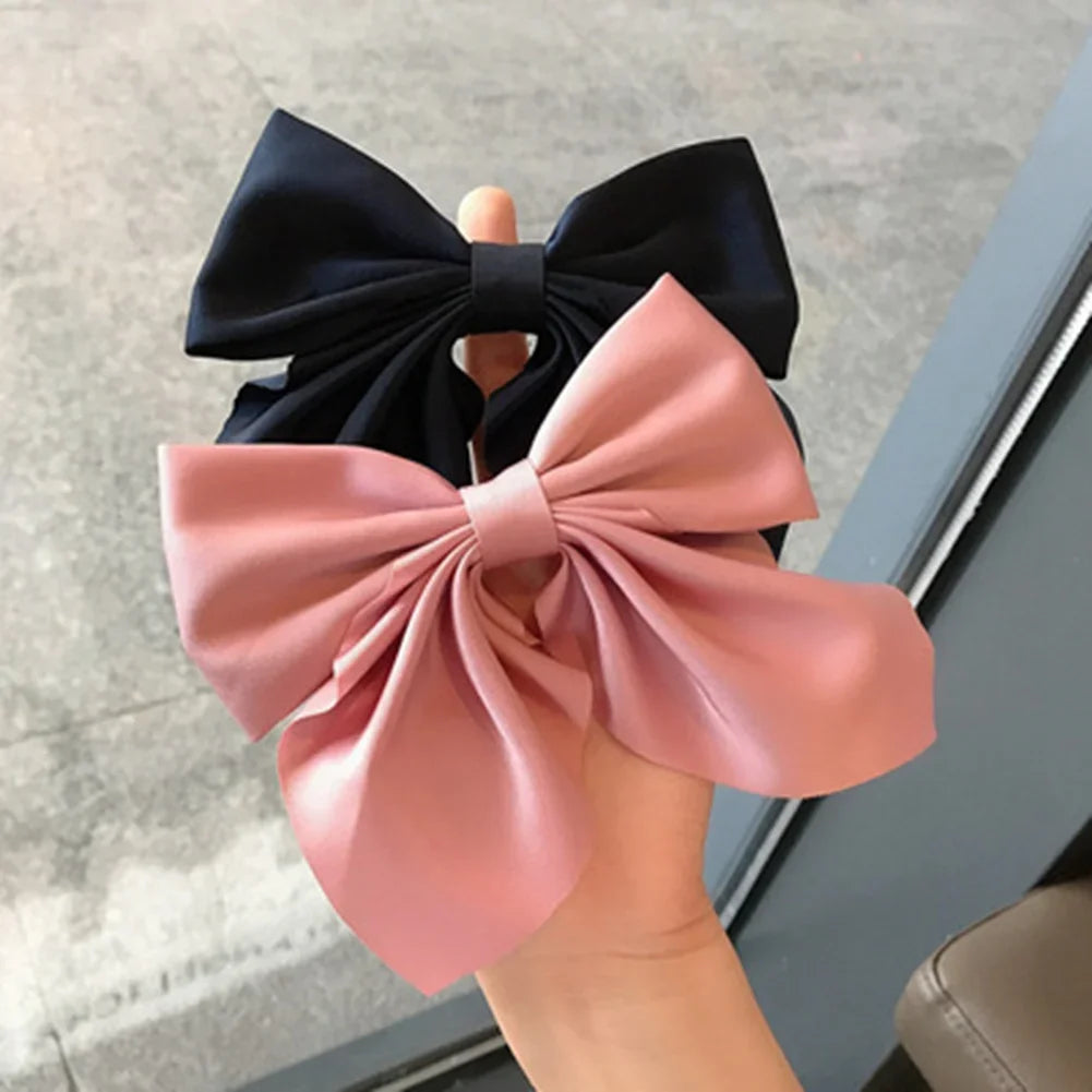 5 Pieces | Mixed Color Ribbon Bow Hair Clip | Elegant | Solid Color Bow | Hair Accessories | Headwear