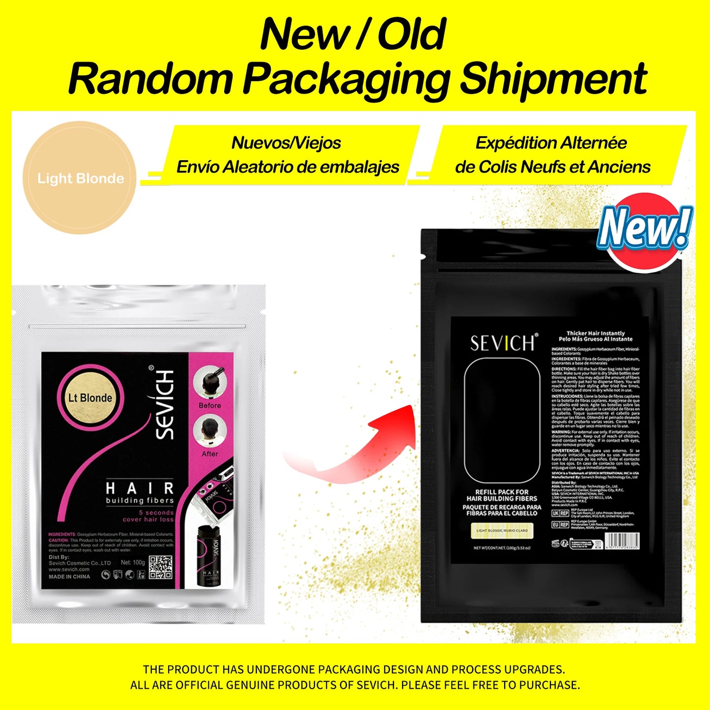 SEVICH Hair Fiber Thickening Powder Spray | Hair Loss Concealer
