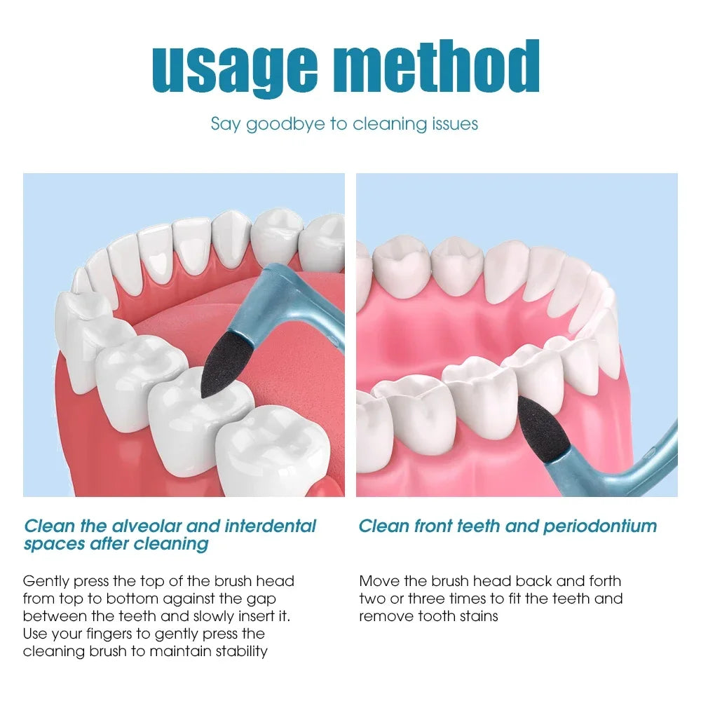 Tooth Stain Deep Cleaning Brush | Deeply Clean Gums Mouth Interdental Brush | No Hurt Teeth | Stain Eraser Remove| Instant Portable Tool