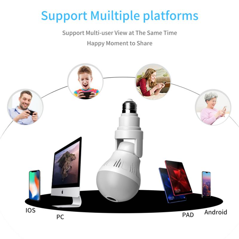 Câmera Wi-Fi com Lâmpada Oculta Panorâmica 360°