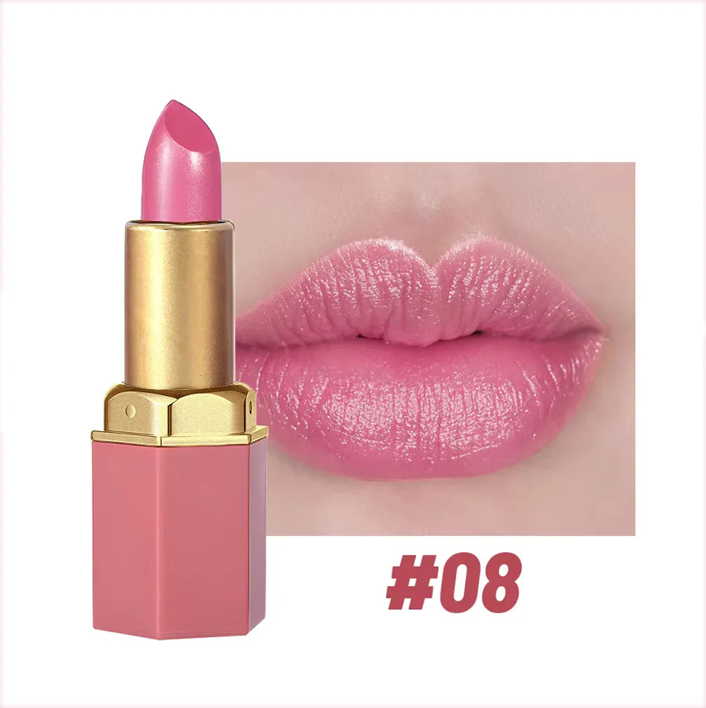 Gold Bar Lipstick | Pearlescent | Glitter | Makeup