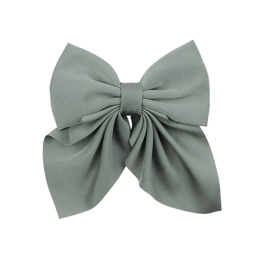 5 Pieces | Mixed Color Ribbon Bow Hair Clip | Elegant | Solid Color Bow | Hair Accessories | Headwear