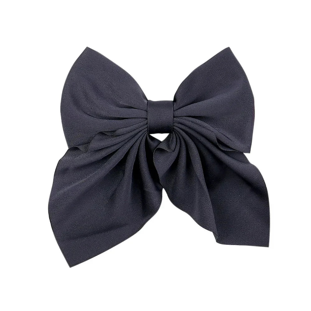 5 Pieces | Mixed Color Ribbon Bow Hair Clip | Elegant | Solid Color Bow | Hair Accessories | Headwear