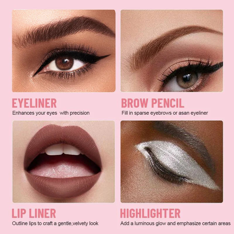 4-in-1 Multi-Functional Lip Liner, Eyeliner and Eyebrow Pencil