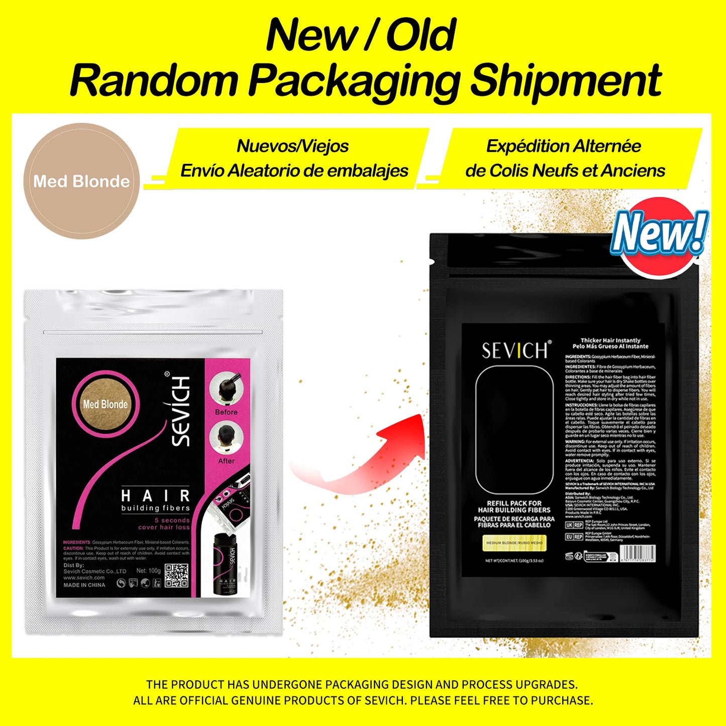 SEVICH Hair Fiber Thickening Powder Spray | Hair Loss Concealer