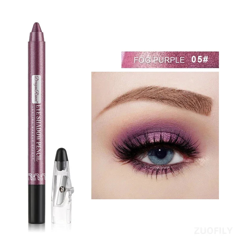 12 Cores | Caneta de Sombra com Glitter | Longa Duração | Paleta de Sombras Matte | Brilhante | Iluminador 