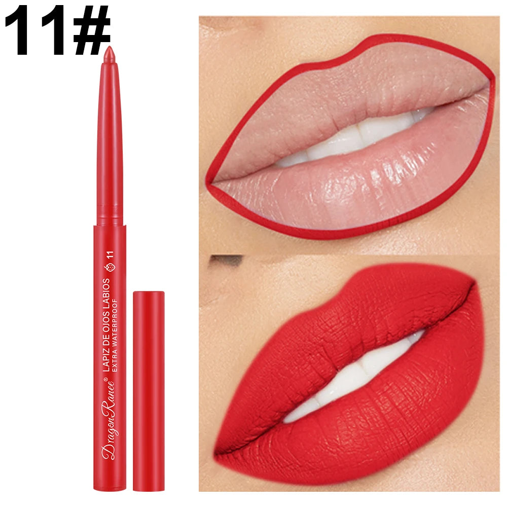 Lip Liner Lipstick Pen | Waterproof | Long-Lasting | Matte | Automatic Rotating Lip Liner