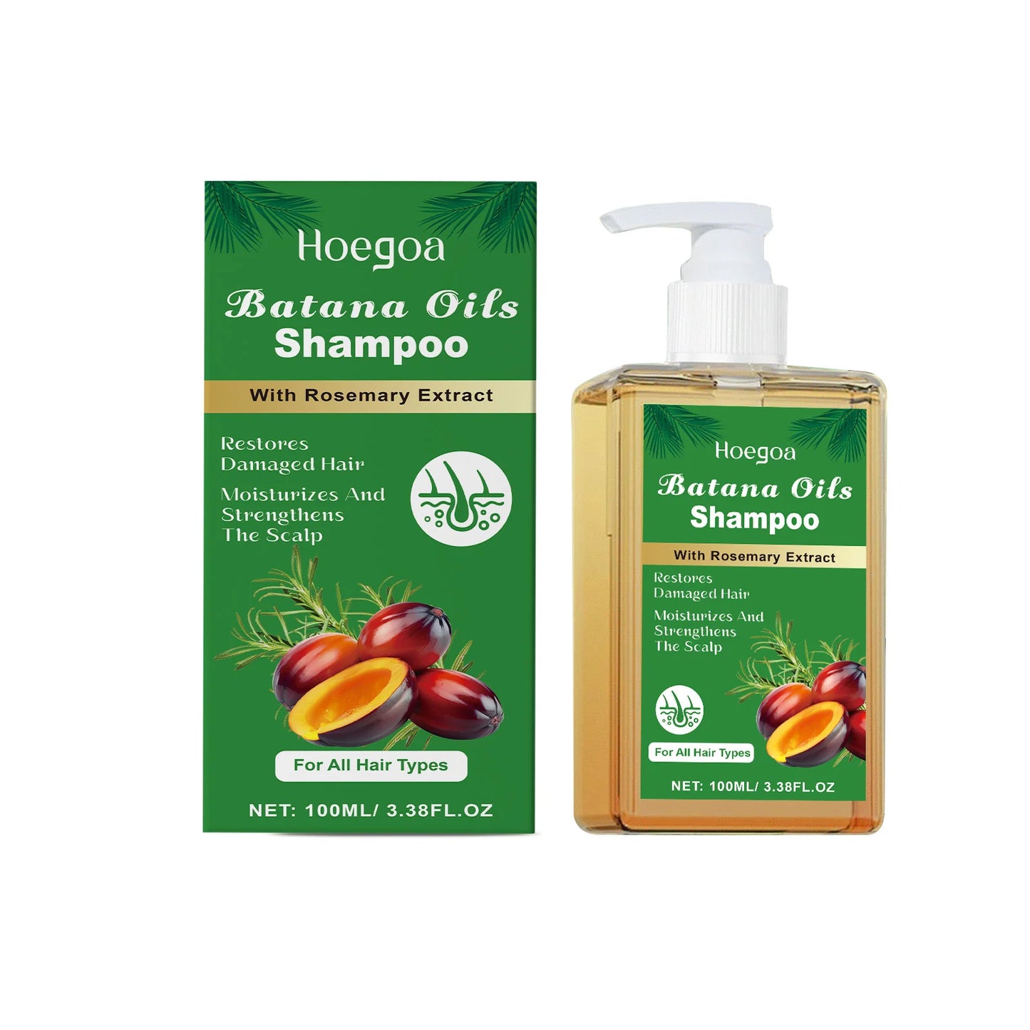 Batana Oils Shampoo | Hair Strengthen | Moisturizer | Restore Damaged Brittle Hair | Anti Loss | Improve Dandruff Scalp | Oil Control Care