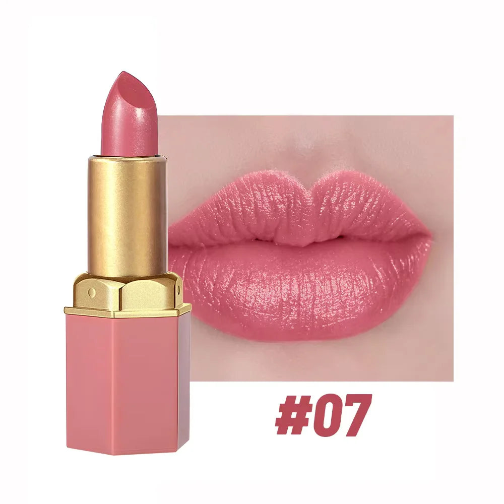 Gold Bar Lipstick | Pearlescent | Glitter | Makeup