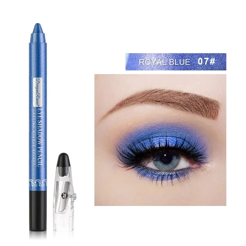 12 Cores | Caneta de Sombra com Glitter | Longa Duração | Paleta de Sombras Matte | Brilhante | Iluminador 
