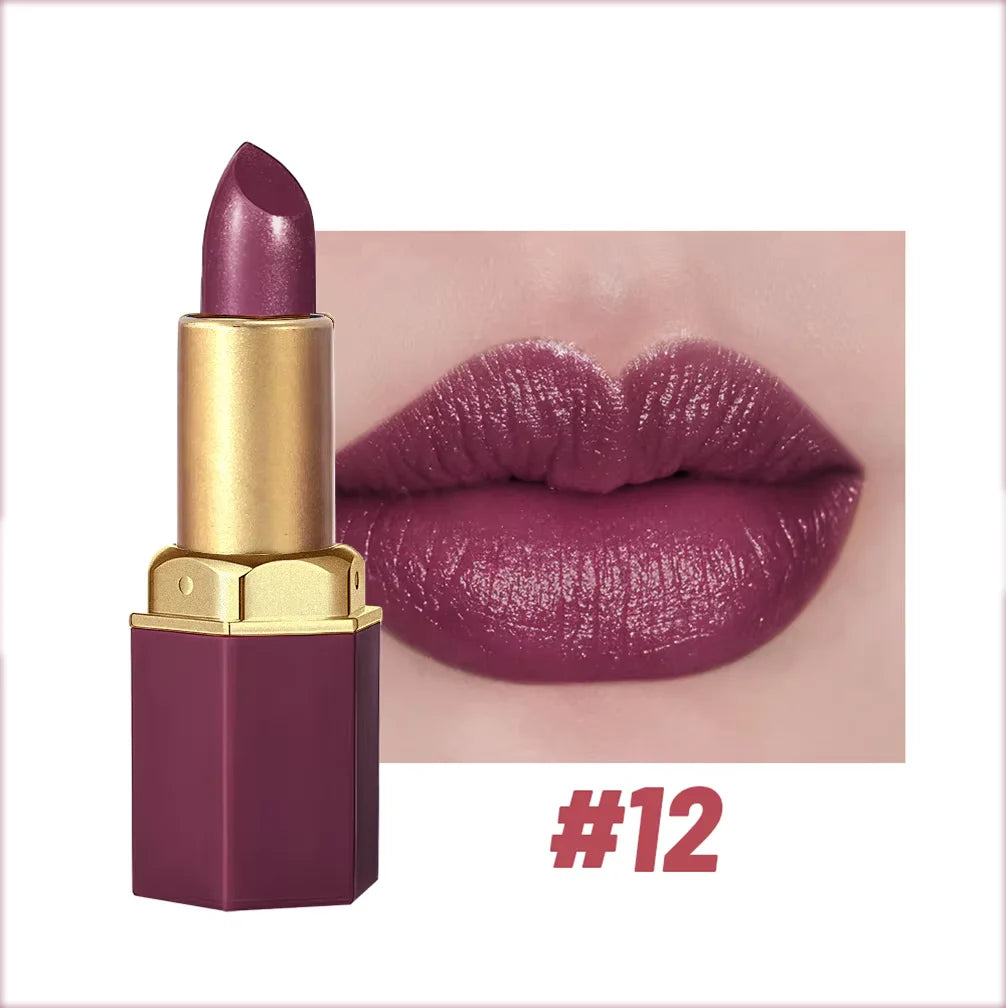 Gold Bar Lipstick | Pearlescent | Glitter | Makeup