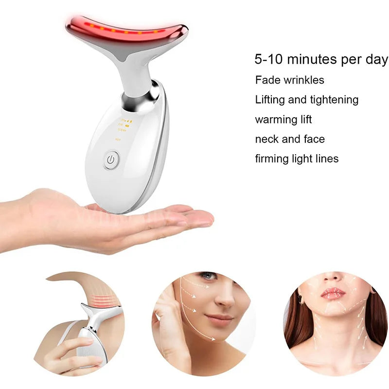 7 Colors Anti Wrinkle Facial Massager | Neck Face Beauty Device | Skin Tighten | Facial Lift Device | Reduce Double Chin | Skin Care Tool