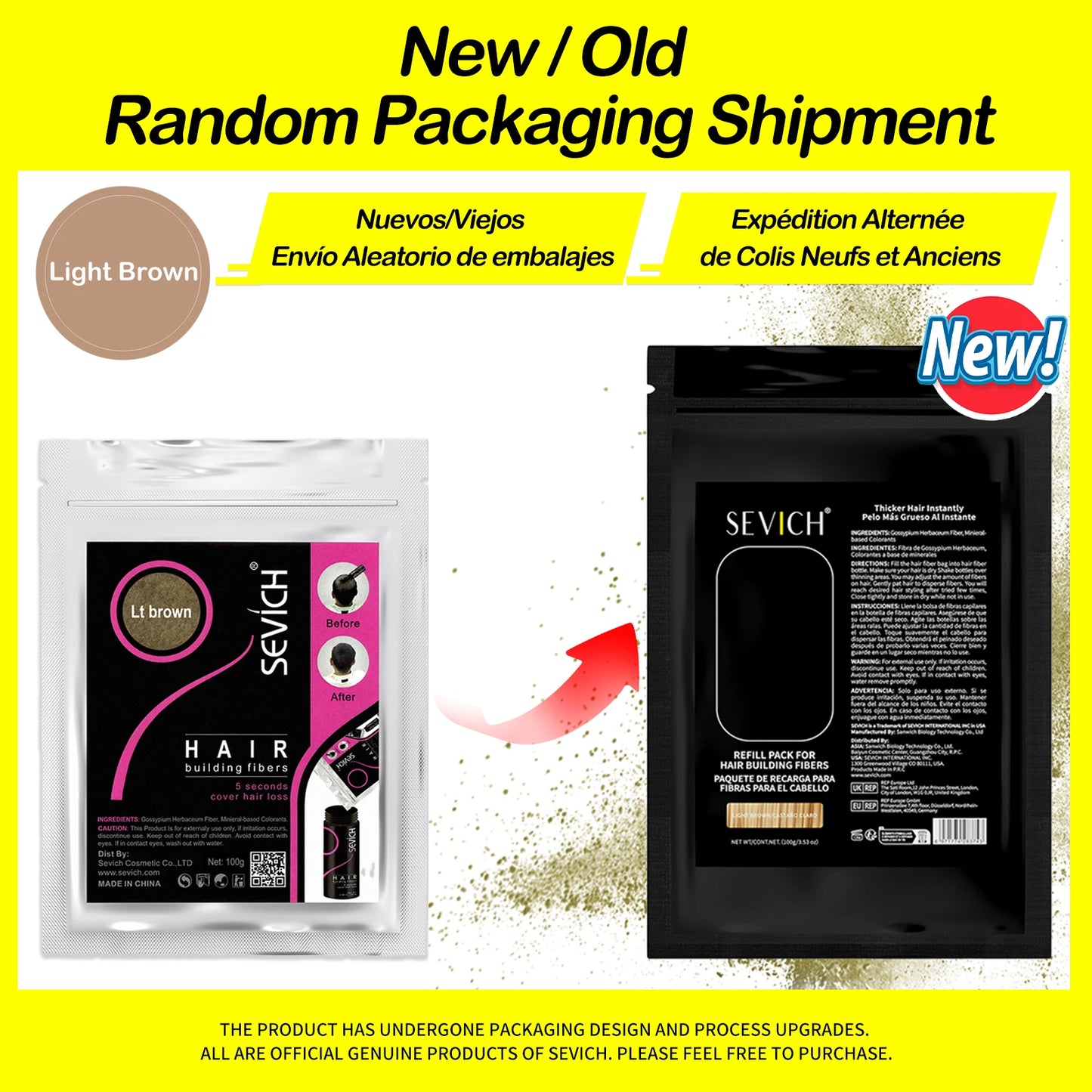 SEVICH Hair Fiber Thickening Powder Spray | Hair Loss Concealer