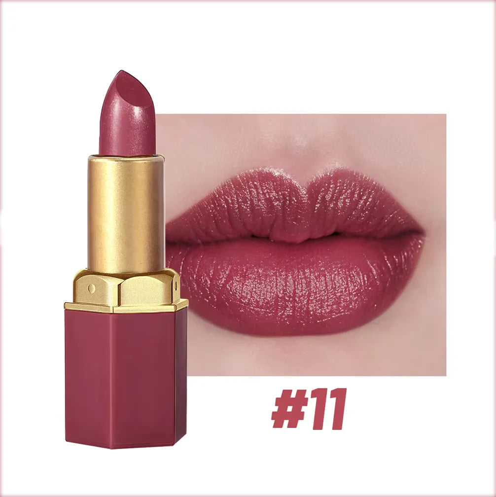 Gold Bar Lipstick | Pearlescent | Glitter | Makeup