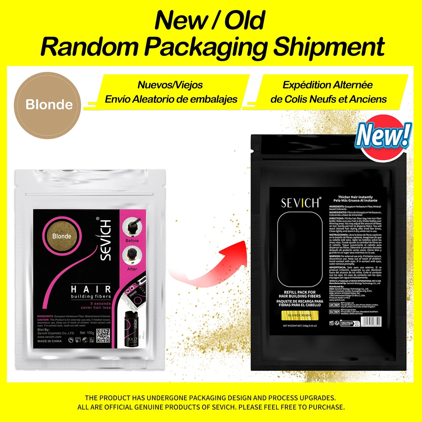 SEVICH Hair Fiber Thickening Powder Spray | Hair Loss Concealer