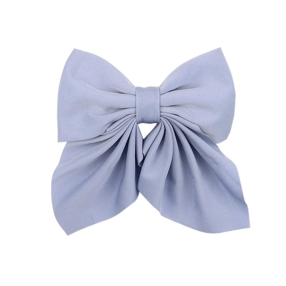 5 Pieces | Mixed Color Ribbon Bow Hair Clip | Elegant | Solid Color Bow | Hair Accessories | Headwear