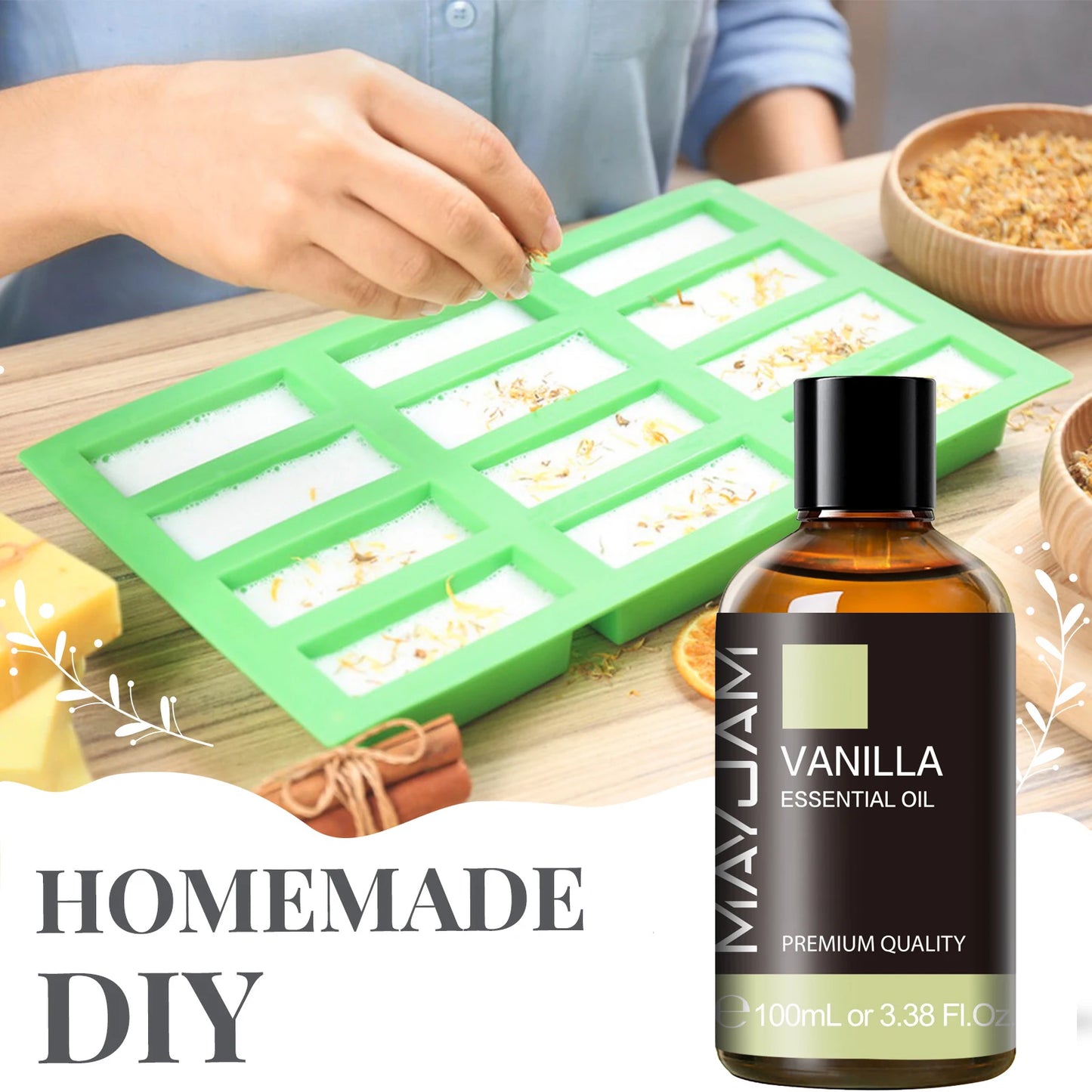 MAYJAM 100ml (3.38 FL OZ) | Pure Essential Oil with Glass Dropper | Aromatherapy Essential Oils