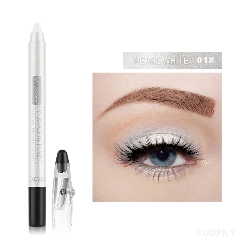 12 Cores | Caneta de Sombra com Glitter | Longa Duração | Paleta de Sombras Matte | Brilhante | Iluminador 