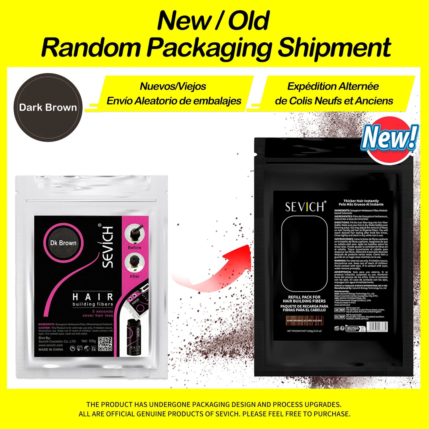 SEVICH Hair Fiber Thickening Powder Spray | Hair Loss Concealer