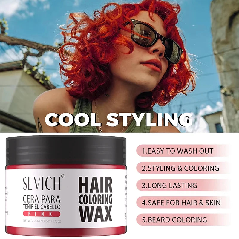 Temporary Hair Coloring Wax | Dye Cream Hair Gel for Hair Styling