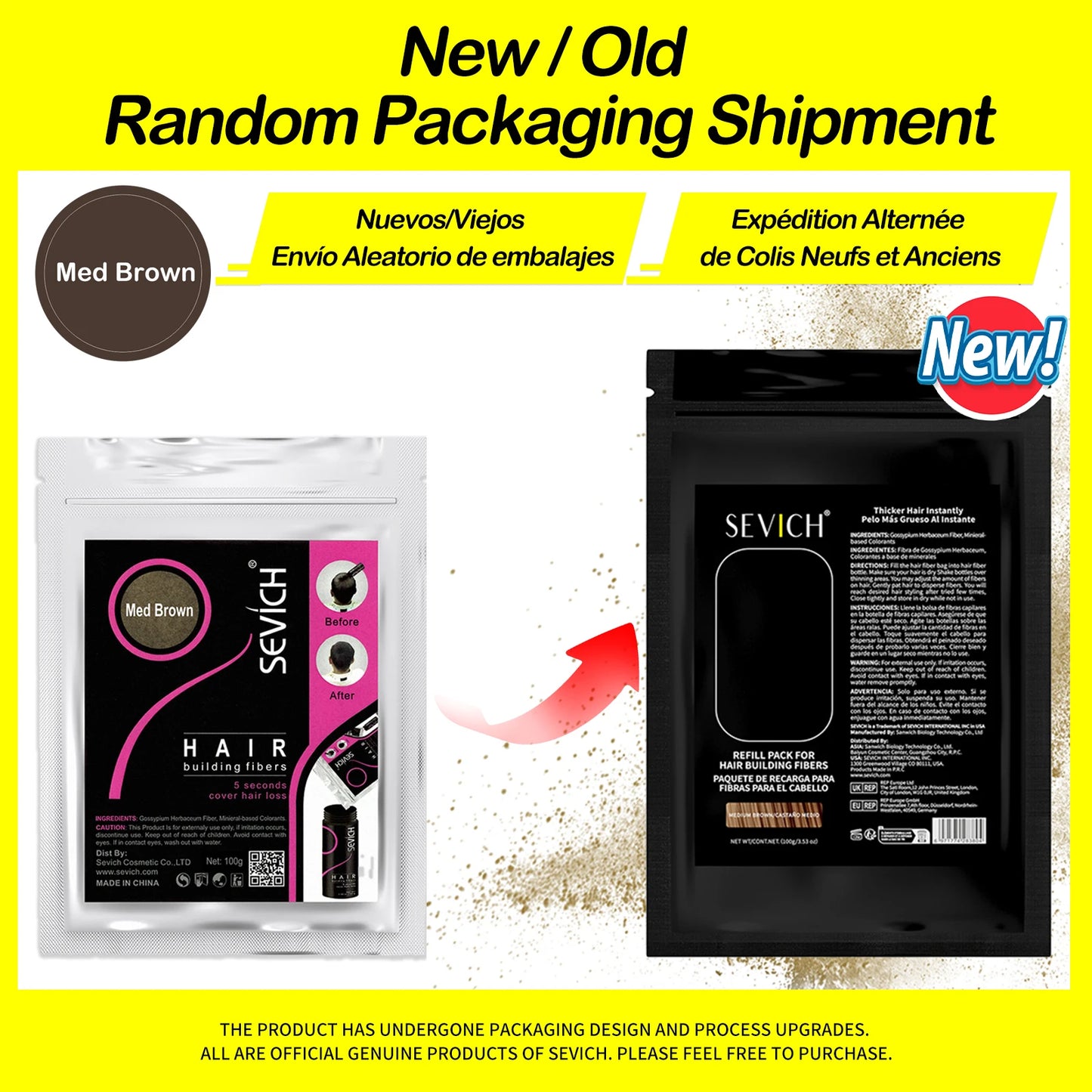 SEVICH Hair Fiber Thickening Powder Spray | Hair Loss Concealer