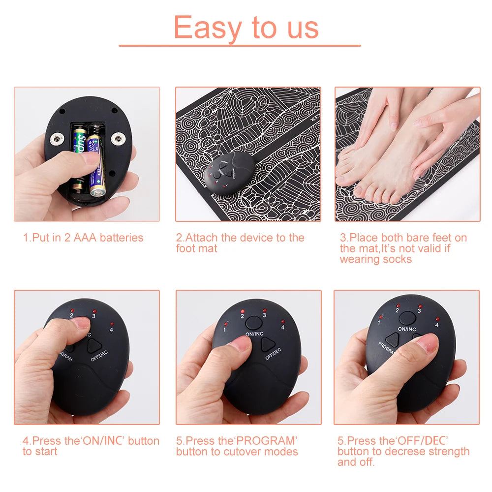 Foot Massager Pad Massager |  Sore Feet and Leg Cramps Relief | Improve Blood Circulation