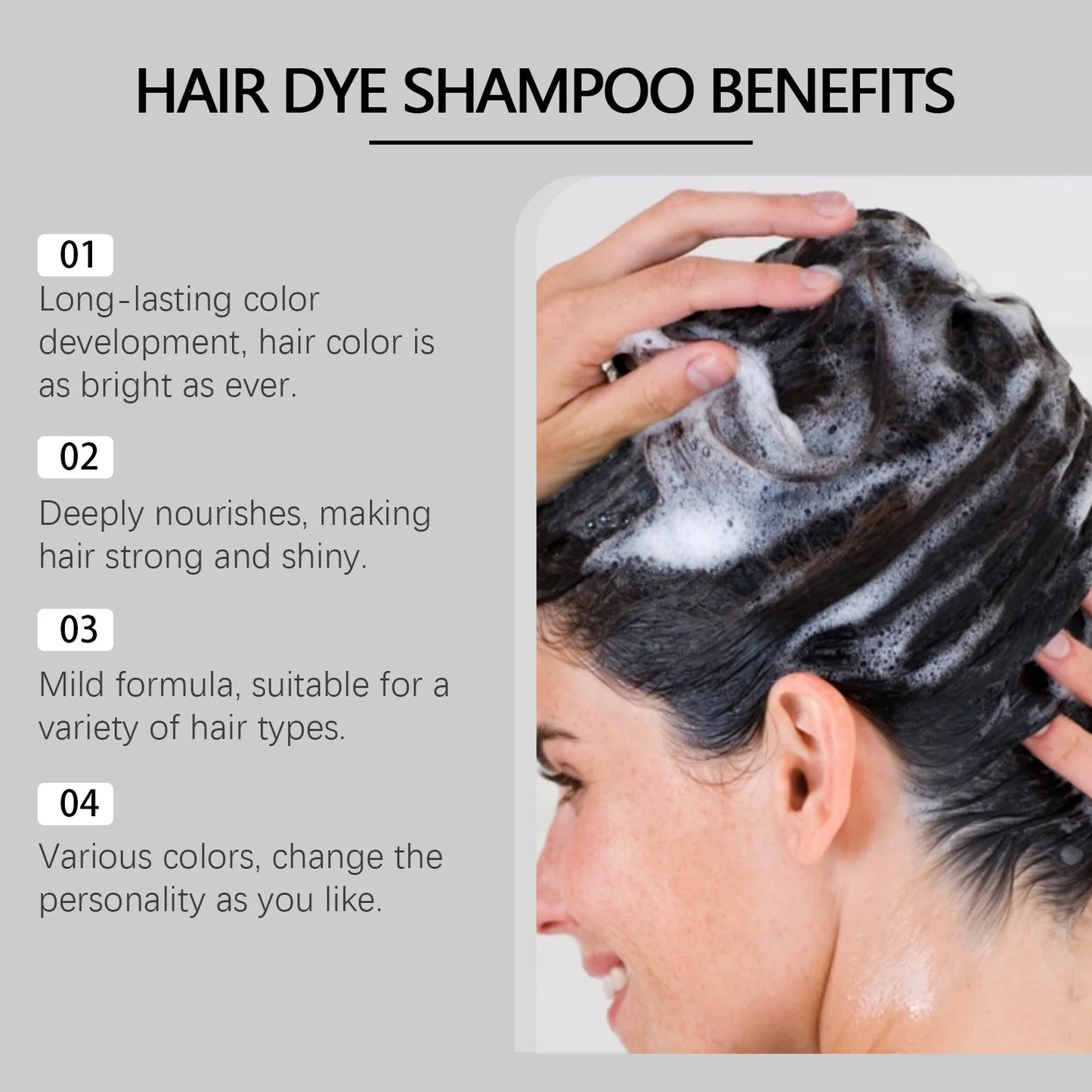 Instant Dye Shampoo | Hair Coloring Shampoo